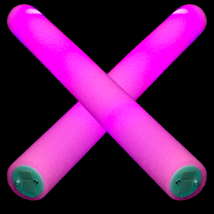 LED Light-Up Foam Stick Baton Supreme- Pink