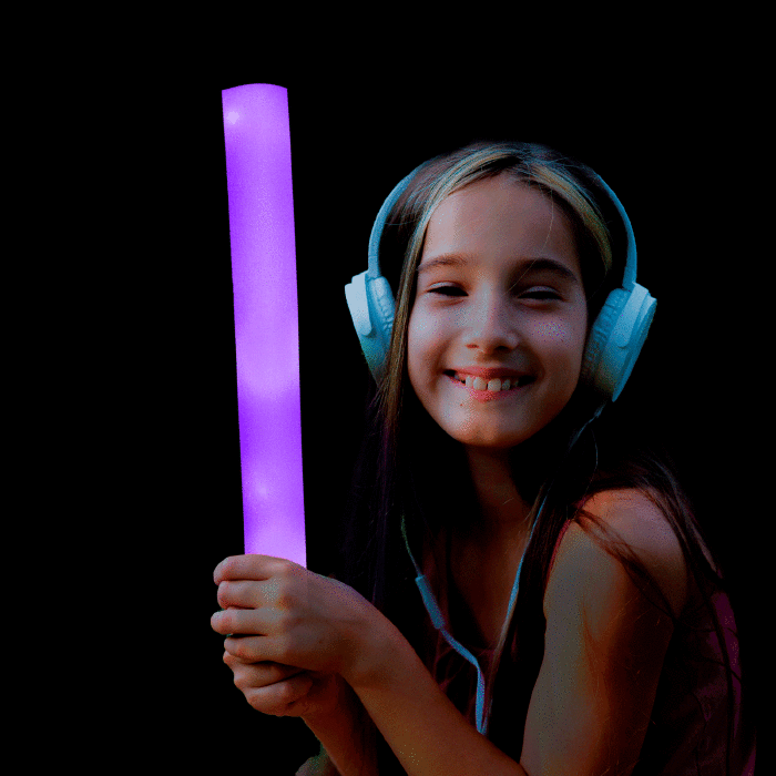 LED Light-Up Foam Stick Baton Supreme- Purple