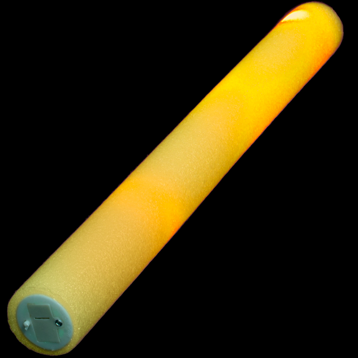 LED Light-Up Foam Stick Baton Supreme- Yellow