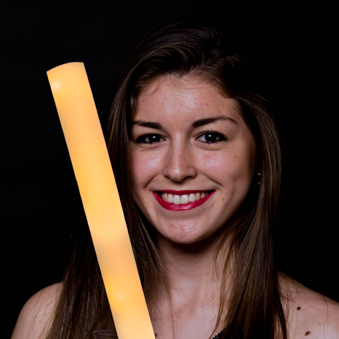 LED Light-Up Foam Stick Baton Supreme- Yellow