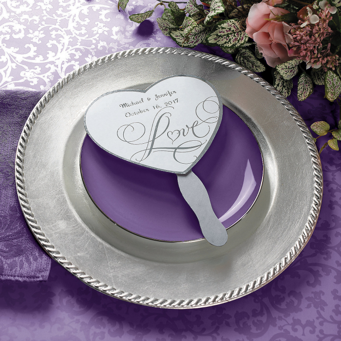 Personalized Love Wedding Hand Fans (Per Dozen)