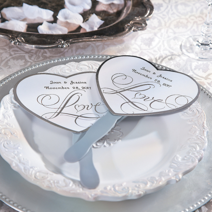 Personalized Love Wedding Hand Fans (Per Dozen)