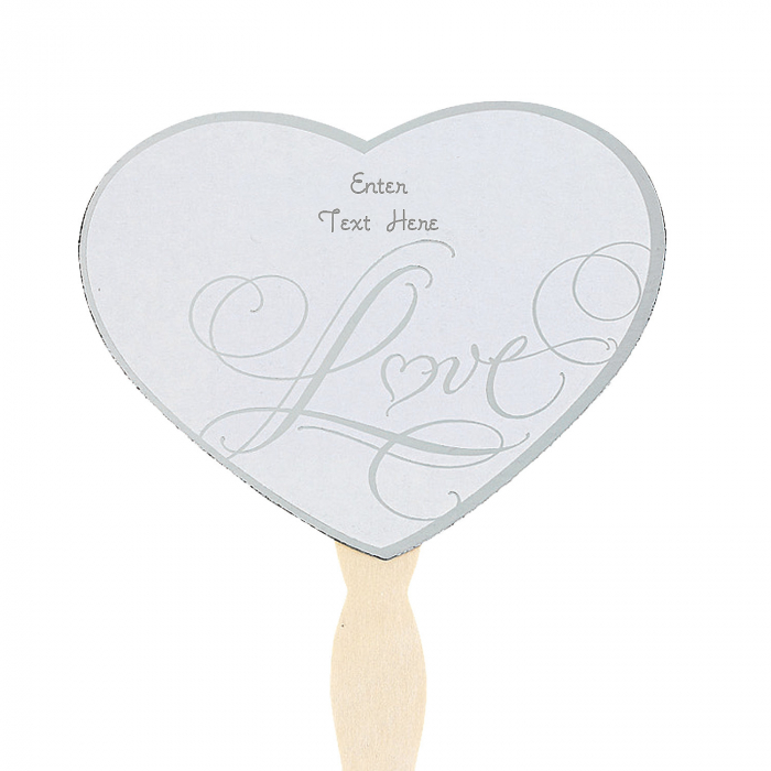 Personalized Love Wedding Hand Fans (Per Dozen)