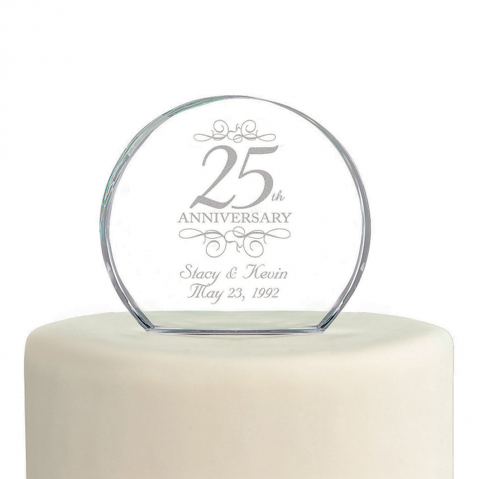 Personalized 25th Anniversary Cake Topper