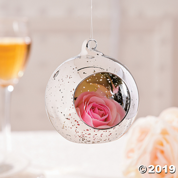 Silver Mercury Hanging Globes (6 Piece(s))