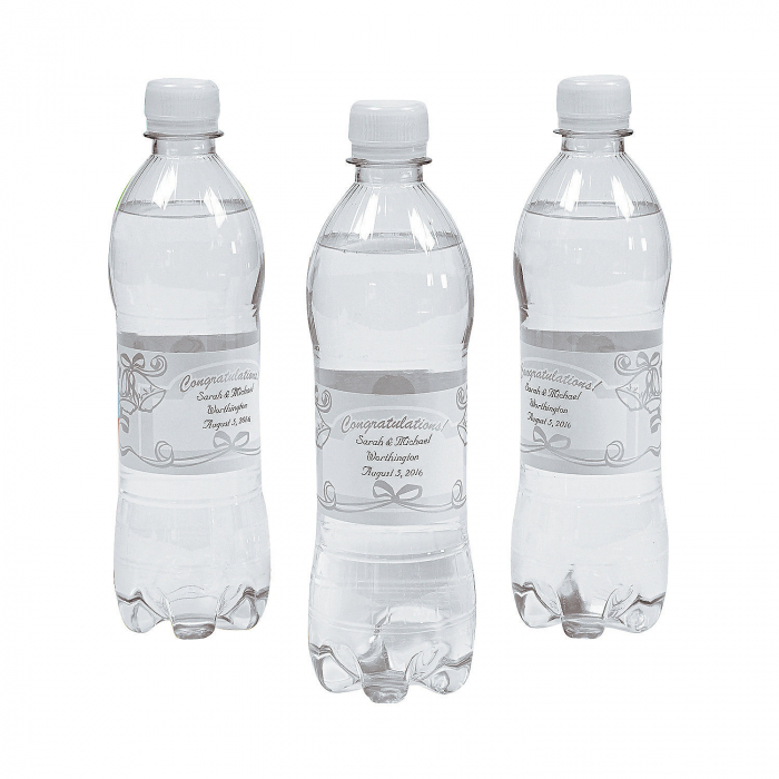 Personalized Elegant Wedding Water Bottle Labels (50 Unit(s))