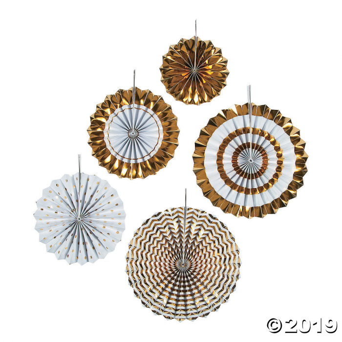 Gold Hanging Fan Assortment (1 Set(s))
