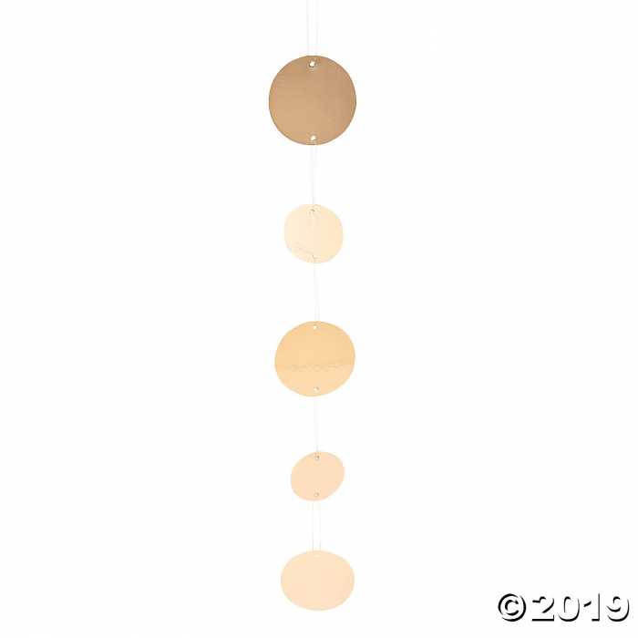 Metallic Gold Circle Hanging Decorations (1 Set(s))