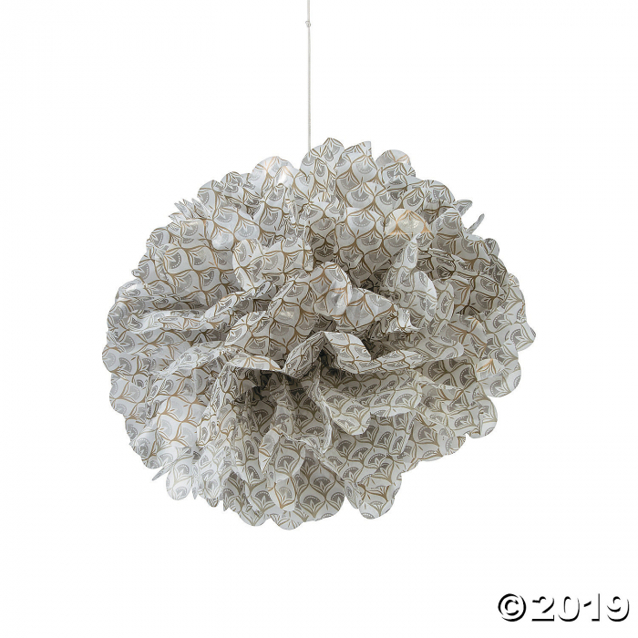 Metallic Lily Hanging Tissue Paper Pom-Pom Decorations with Grommet (1 Set(s))