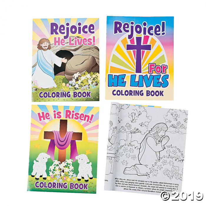 He Lives! Easter Story Coloring Books (Per Dozen)