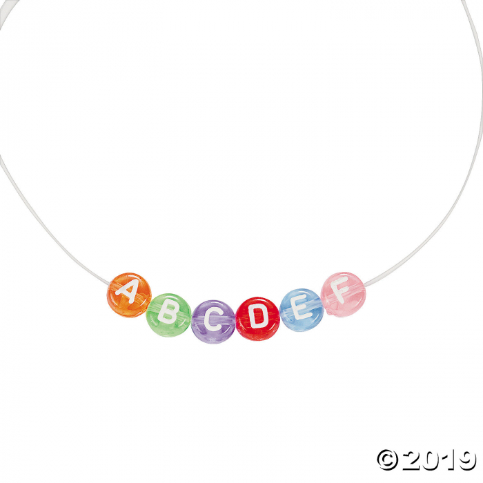 Transparent Alphabet Beads - 6mm (500 Piece(s))