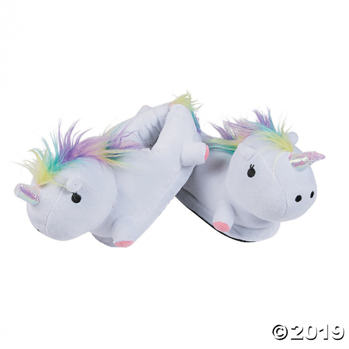 Stuffed Unicorn Slippers (1 Pair)