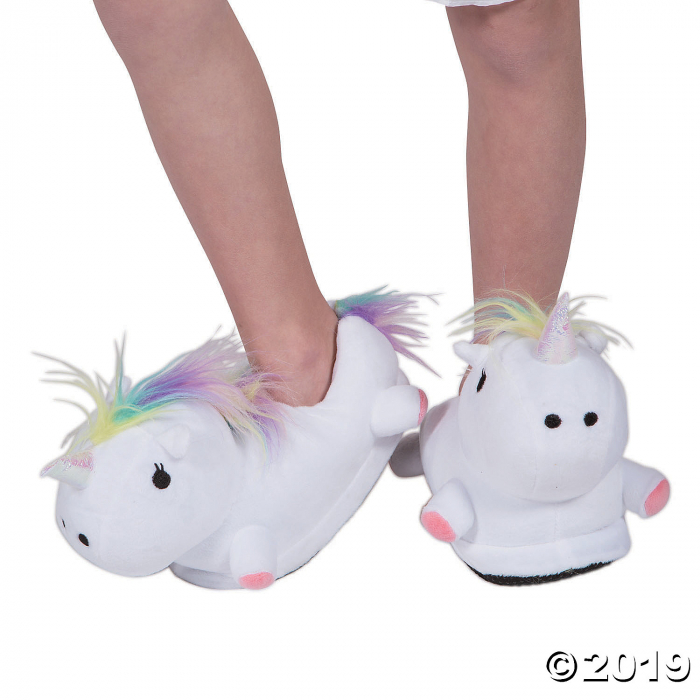 Stuffed Unicorn Slippers (1 Pair)