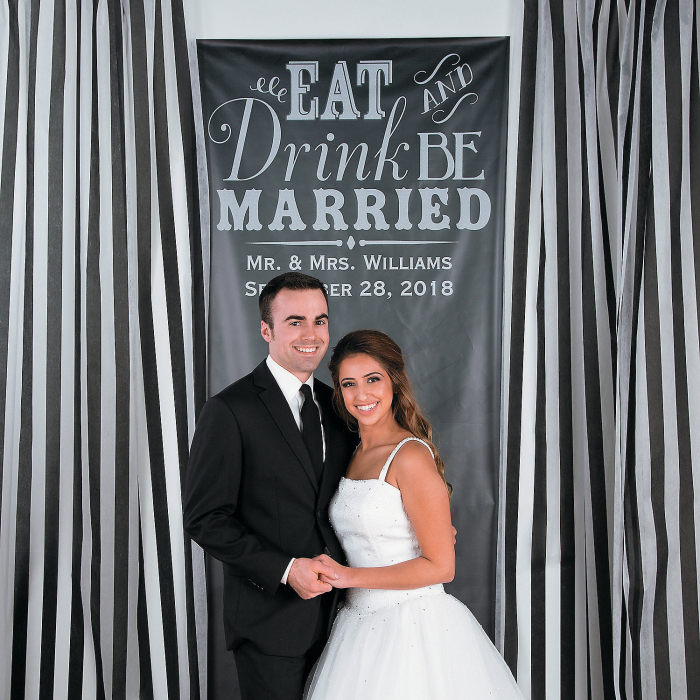 Personalized Wedding Chalkboard Photo Booth Backdrop (1 Piece(s))