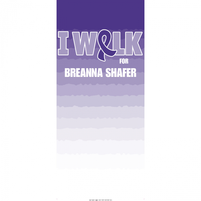 Personalized Awareness Ribbon I Walk For Vinyl Backdrop (1 Piece(s))