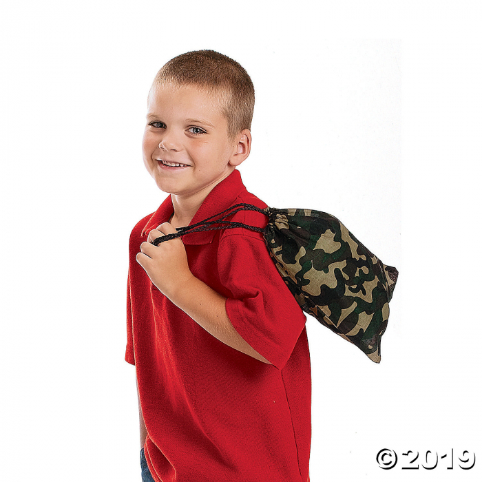 Camouflage Drawstring Bags (Per Dozen)