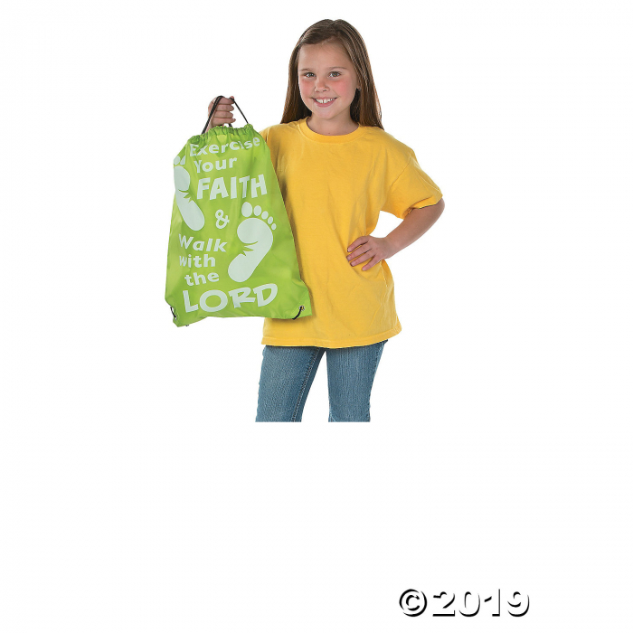 Large Exercise Your Faith Drawstring Bags (Per Dozen)
