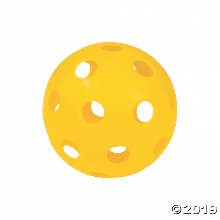 Yellow Plastic Softballs (Per Dozen)
