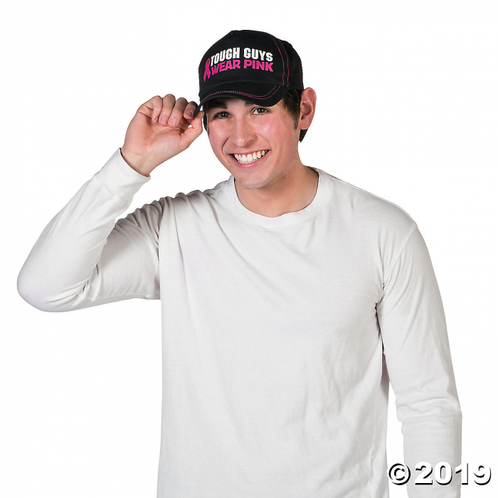 Tough Guys Wear Pink Awareness Ribbon Baseball Caps (Per Dozen)