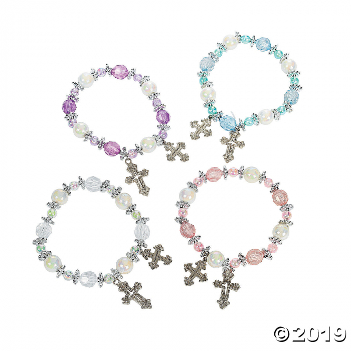 Beaded Cross Bracelet Craft Kit (Makes 12)