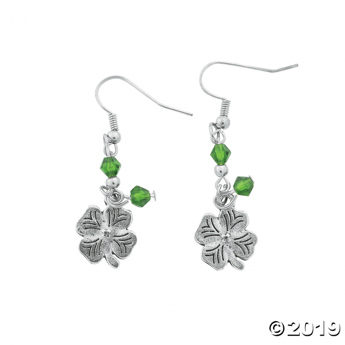 Silvertone Clover Earring Craft Kit (6 Pair)