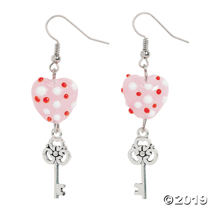 Heart & Key Earrings Craft Kit (2 Pair)