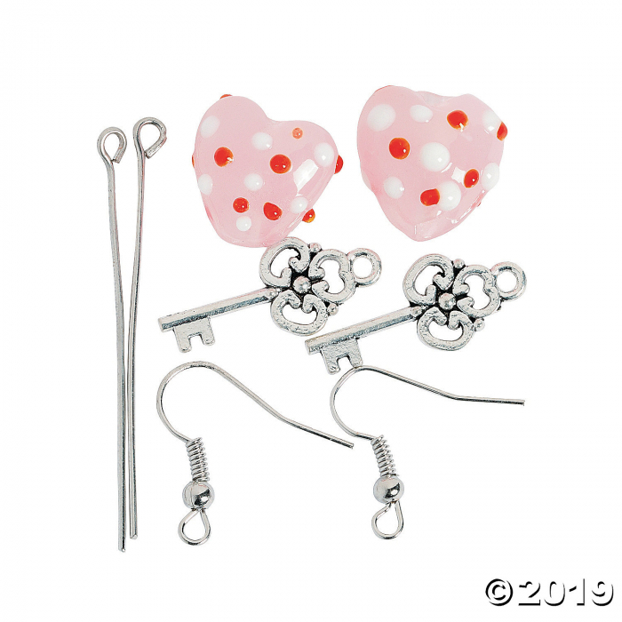 Heart & Key Earrings Craft Kit (2 Pair)