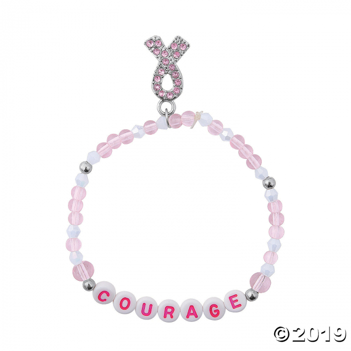Pink Ribbon Bracelet Craft Kit (Makes 2)