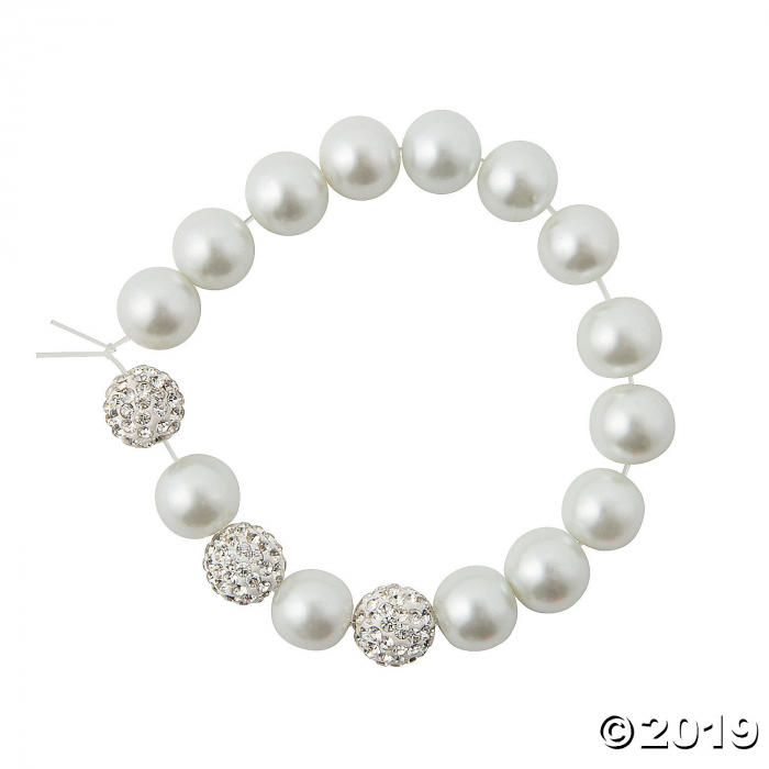Pearl & Rhinestone Bracelet Craft Kit (Makes 2)