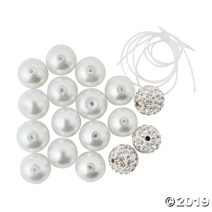 Pearl & Rhinestone Bracelet Craft Kit (Makes 2)