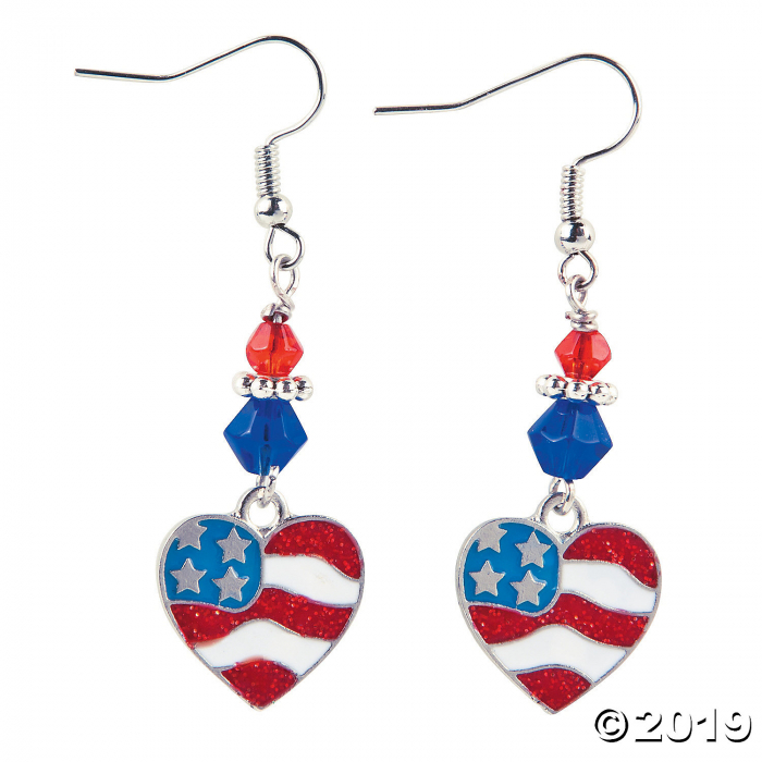 Heart Flag Earrings Craft Kit (6 Pair)