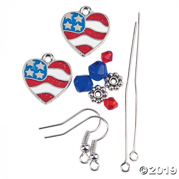 Heart Flag Earrings Craft Kit (6 Pair)