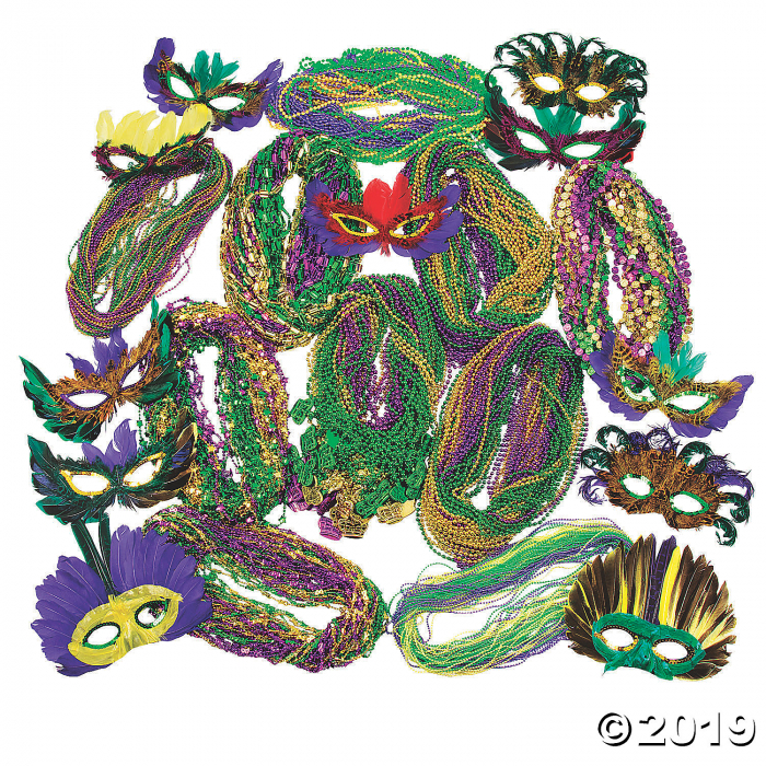 Mega Masquerade Mask & Bead Assortment (600 Piece(s))