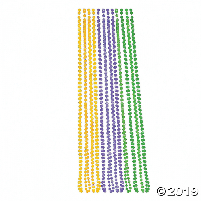 Glow-in-the-Dark Mardi Gras Beads (24 Piece(s))