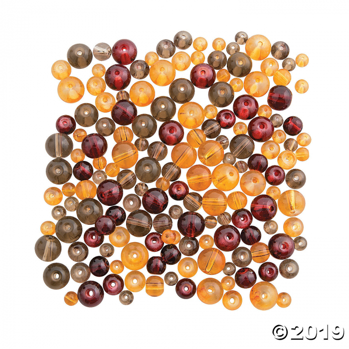 Fall Colors Round Bead Assortment - 4mm - 8mm (200 Piece(s))