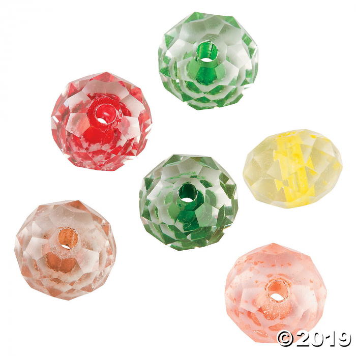 Striped Crystal Faceted Fall Beads - 8mm (100 Piece(s))