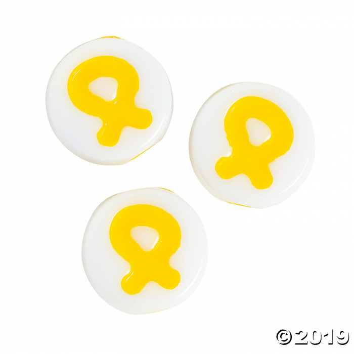 Yellow Ribbon Beads - 8mm (200 Piece(s))