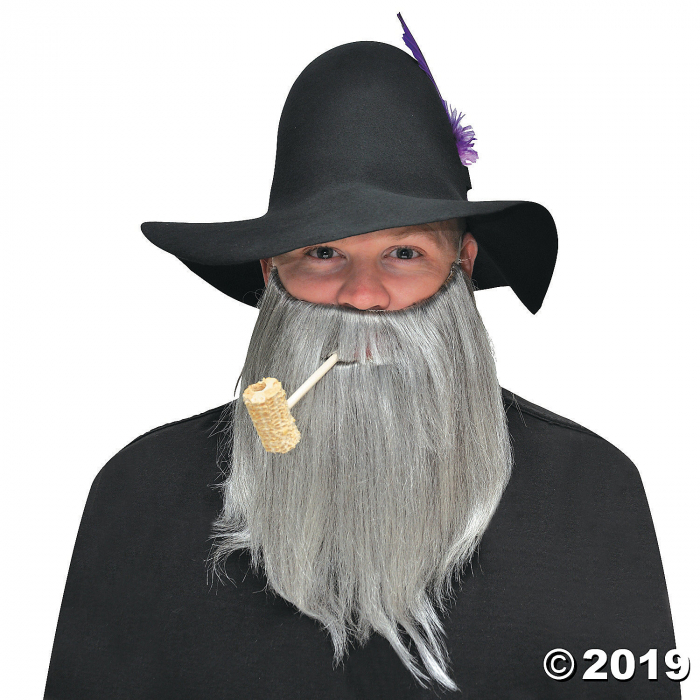 Grey Full Beard & Mustache (1 Piece(s))