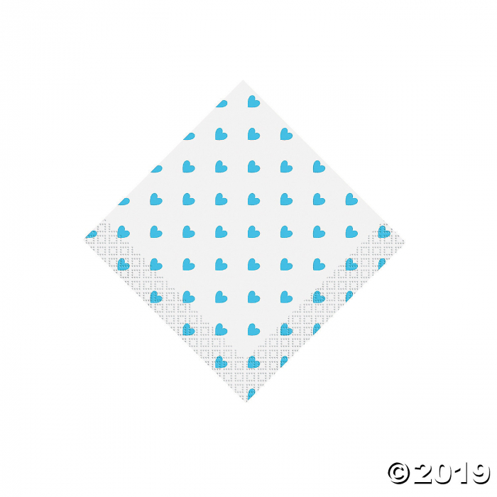 Blue Hearts Baby Shower Beverage Napkins (16 Piece(s))