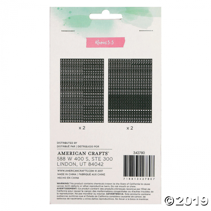 American Crafts Letter Stickers (4 Sheet(s))
