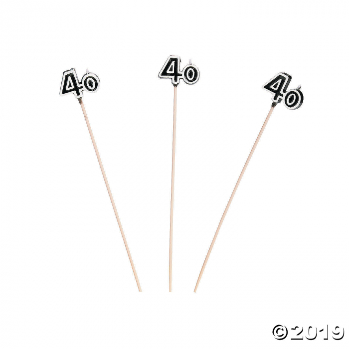 40th Birthday Celebration Candles (6 Piece(s))