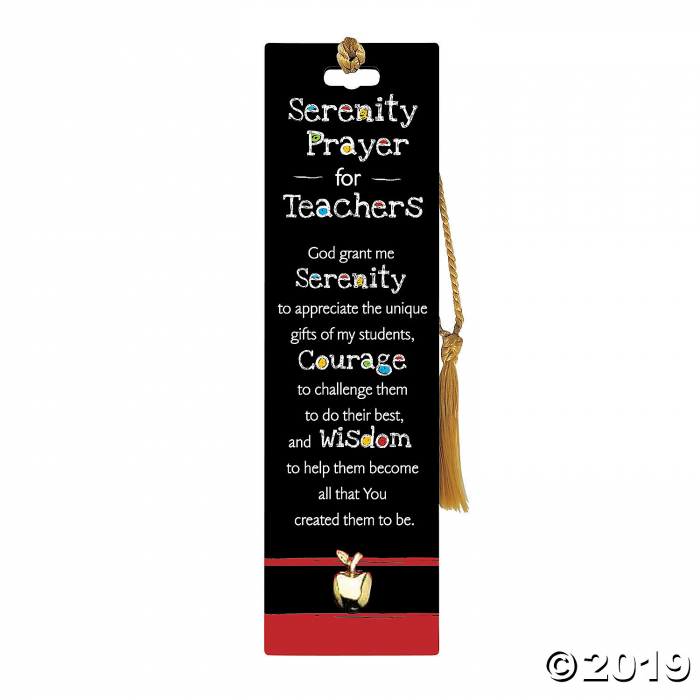 Serenity Prayer for Teachers Laminated Bookmark with Pin (1 Piece(s))