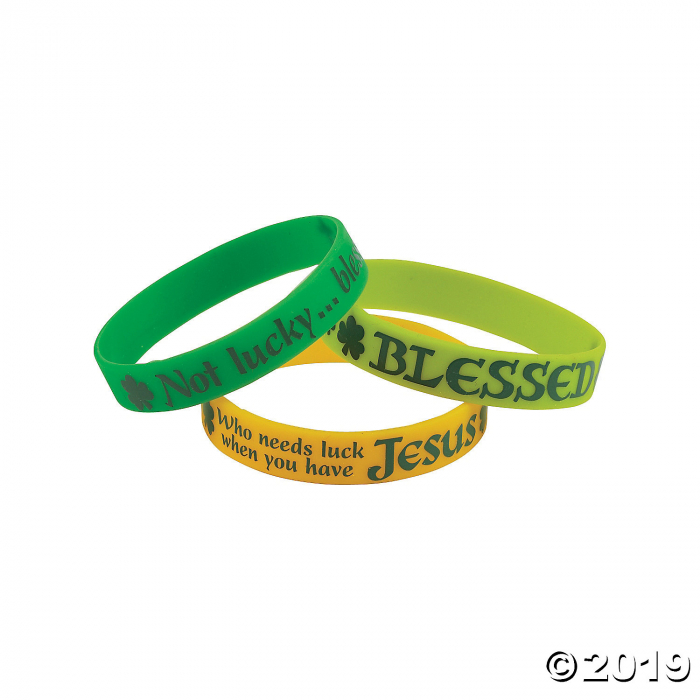 Religious St. Patrick's Rubber Bracelets (24 Piece(s))