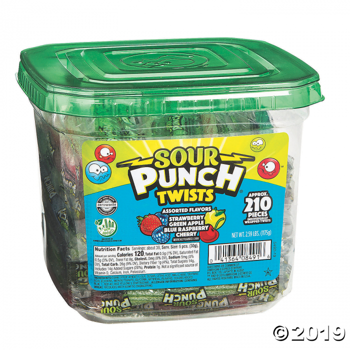 41 oz. Sour Punch® Twists Fruit-Flavored Chewy Candy (210 Piece(s))