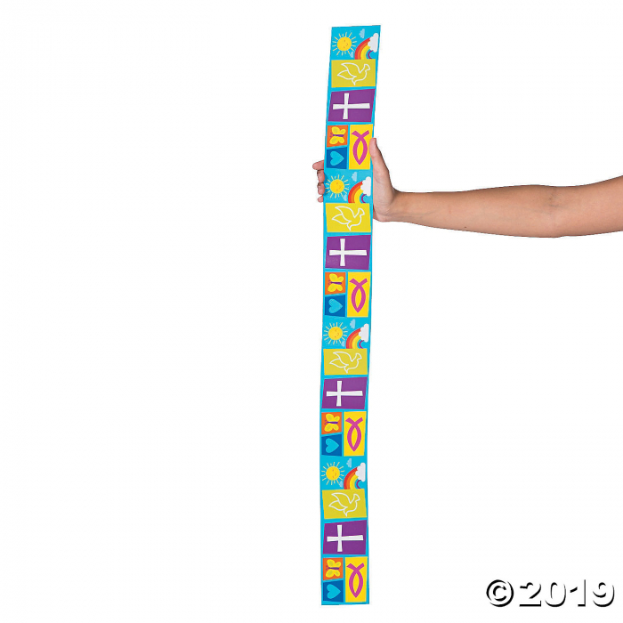 Bright Religious Symbols Bulletin Board Borders (Per Dozen)