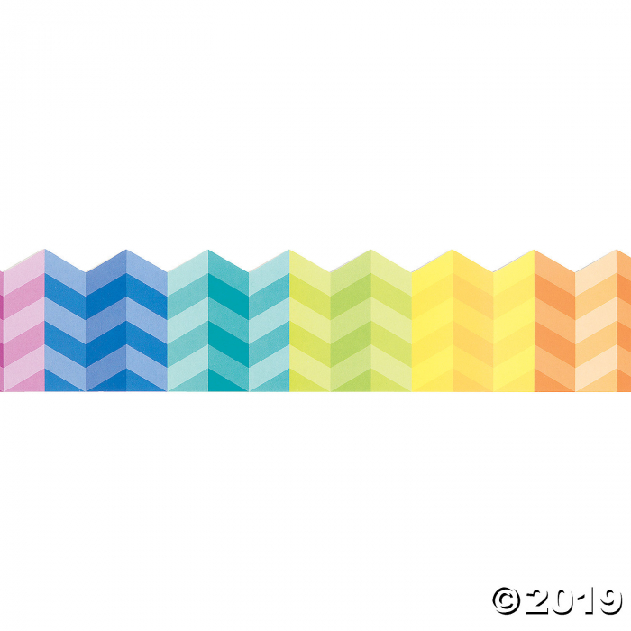 Painted Palette Rainbow Herringbone Bulletin Board Border (1 Unit(s))