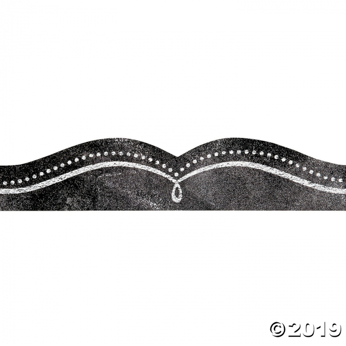 Dotted Swirl Chalkboard Bulletin Board Borders (Per Dozen)