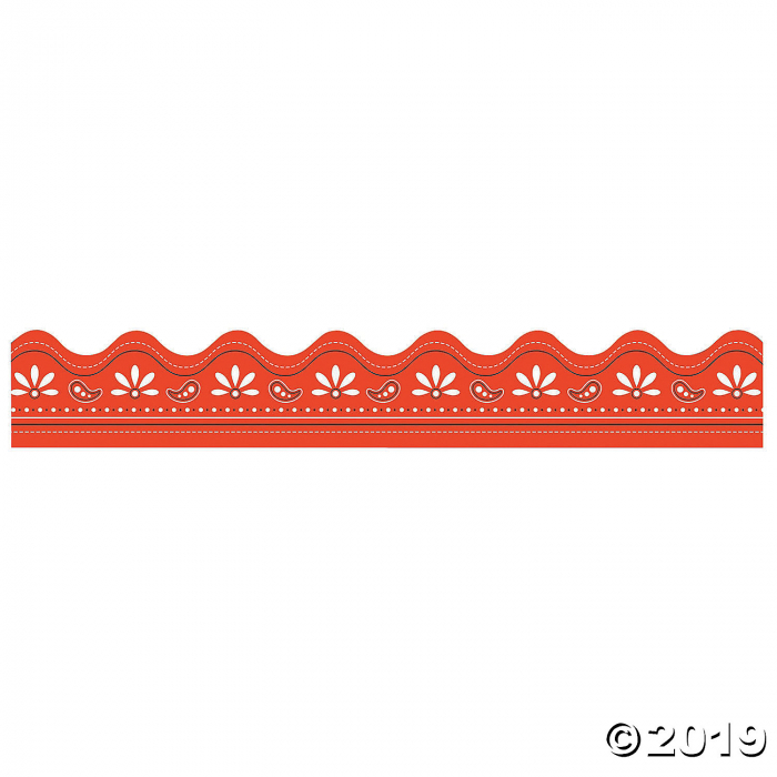 Carson-Dellosa® Red Bandana Scalloped Bulletin Board Borders (1 Set(s))