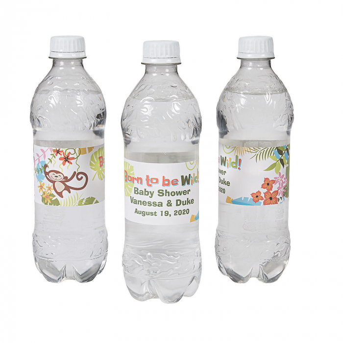 Personalized Jungle Baby Shower Water Bottle Labels (50 Piece(s))