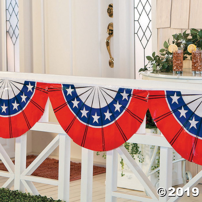 Plastic Patriotic Bunting